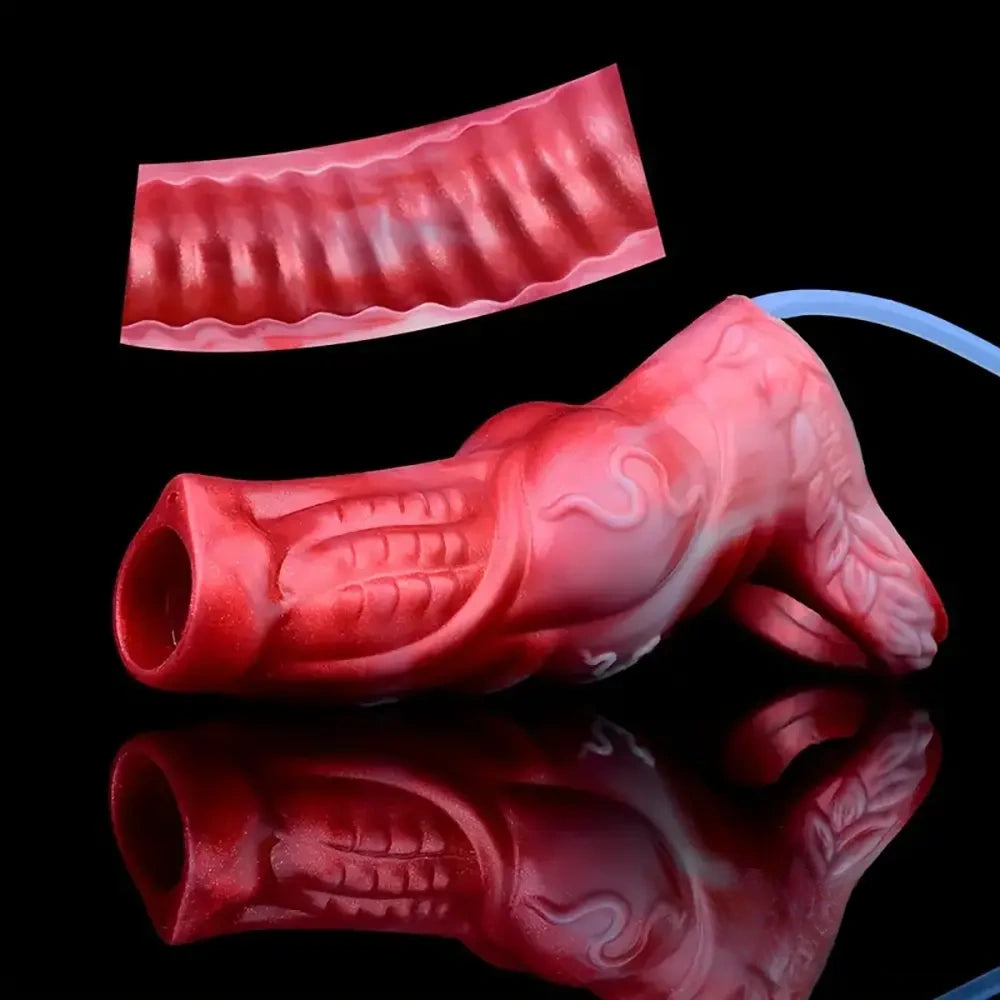 4.8in 5.59in Soft Liquid Silicone Monster Dildo Sleeve For Delay Ejaculation