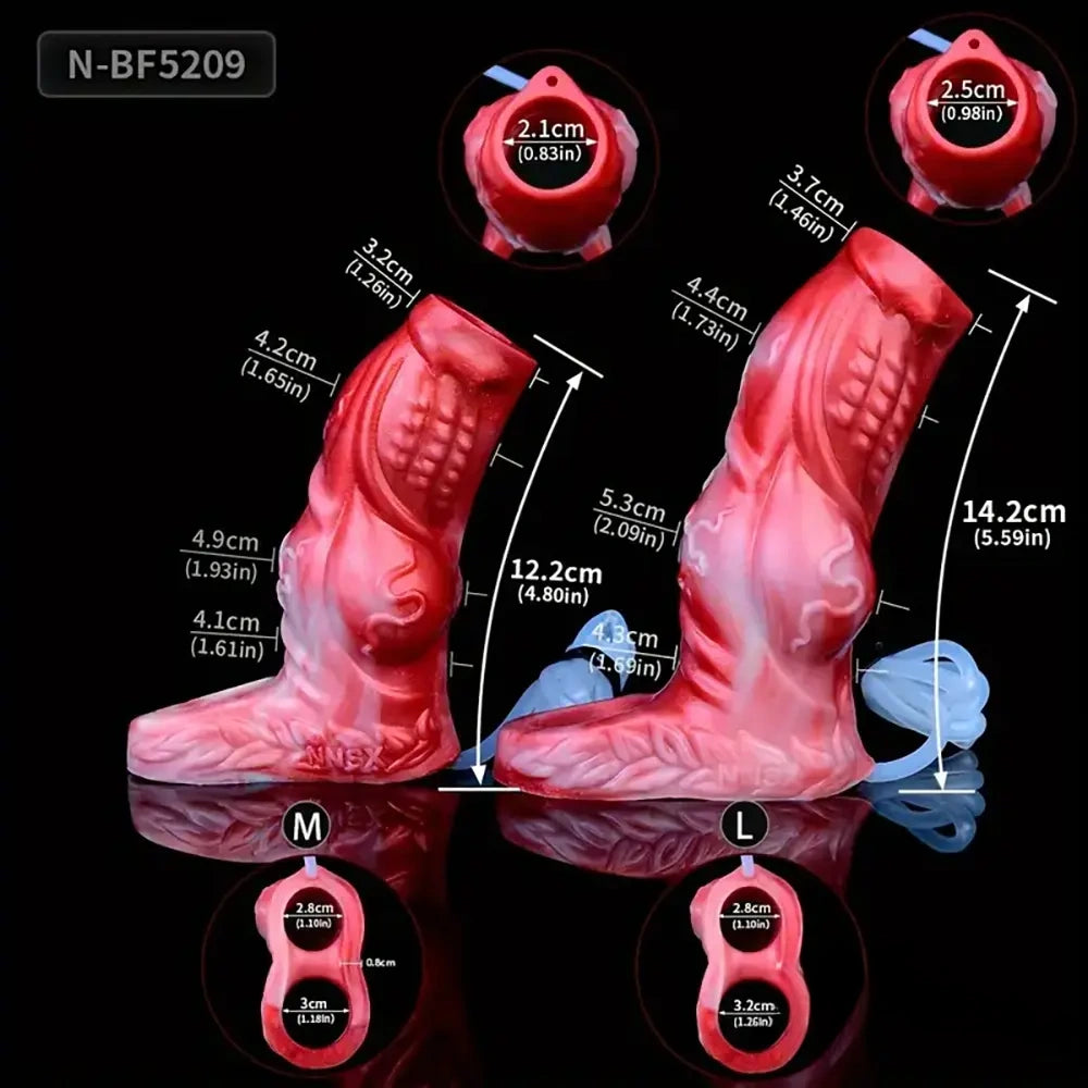4.8in 5.59in Soft Liquid Silicone Monster Dildo Sleeve For Delay Ejaculation