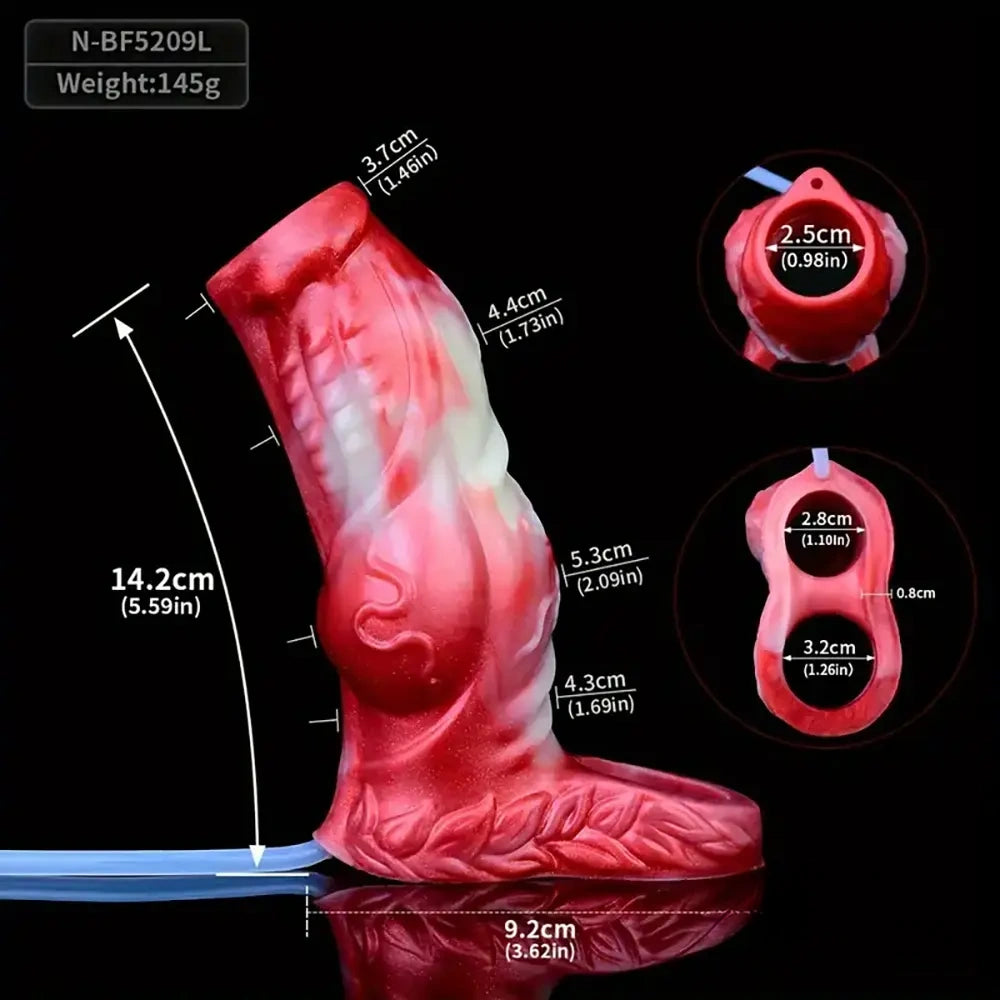 4.8in 5.59in Soft Liquid Silicone Monster Dildo Sleeve For Delay Ejaculation