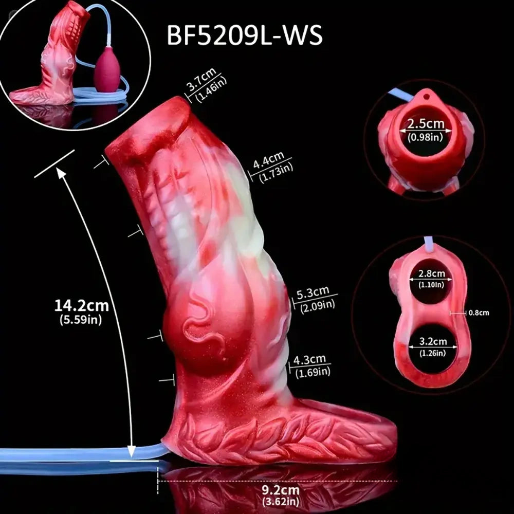 4.8in 5.59in Soft Liquid Silicone Monster Dildo Sleeve For Delay Ejaculation
