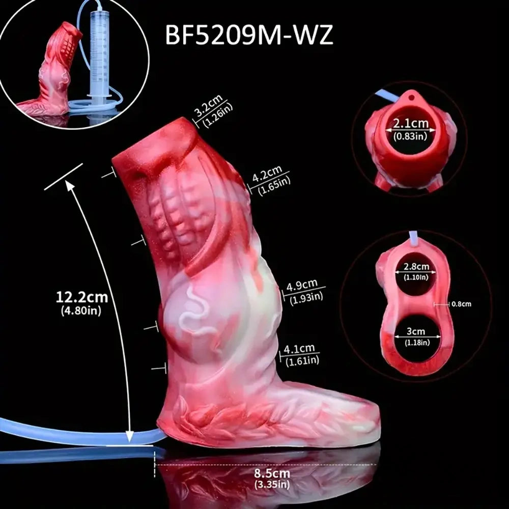4.8in 5.59in Soft Liquid Silicone Monster Dildo Sleeve For Delay Ejaculation