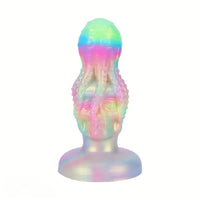 4.8in 5.7in 6.81in 7.87in 8.97in 10.39in Octopus Skull Silicone Glowing Dildo