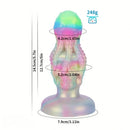 4.8in 5.7in 6.81in 7.87in 8.97in 10.39in Octopus Skull Silicone Glowing Dildo