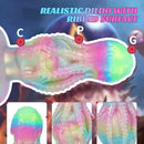 4.8in 5.7in 6.81in 7.87in 8.97in 10.39in Octopus Skull Silicone Glowing Dildo