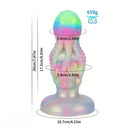 4.8in 5.7in 6.81in 7.87in 8.97in 10.39in Octopus Skull Silicone Glowing Dildo