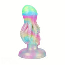 4.8in 5.7in 6.81in 7.87in 8.97in 10.39in Octopus Skull Silicone Glowing Dildo