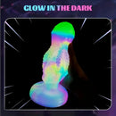 4.8in 5.7in 6.81in 7.87in 8.97in 10.39in Octopus Skull Silicone Glowing Dildo