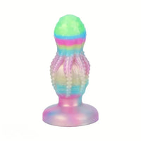 4.8in 5.7in 6.81in 7.87in 8.97in 10.39in Octopus Skull Silicone Glowing Dildo