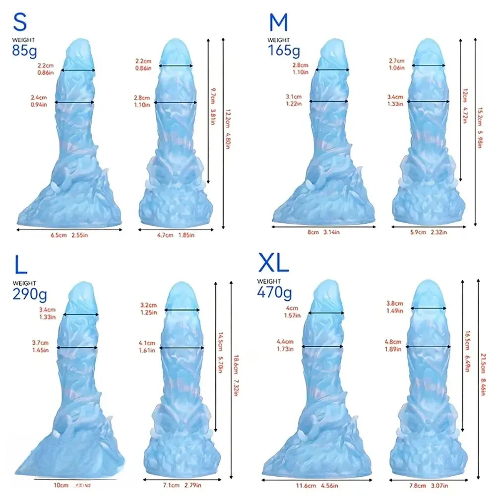 4.8in 5.98in 7.32in 8.46in Monster Anal Plug Silicone Dildo Butt Plug
