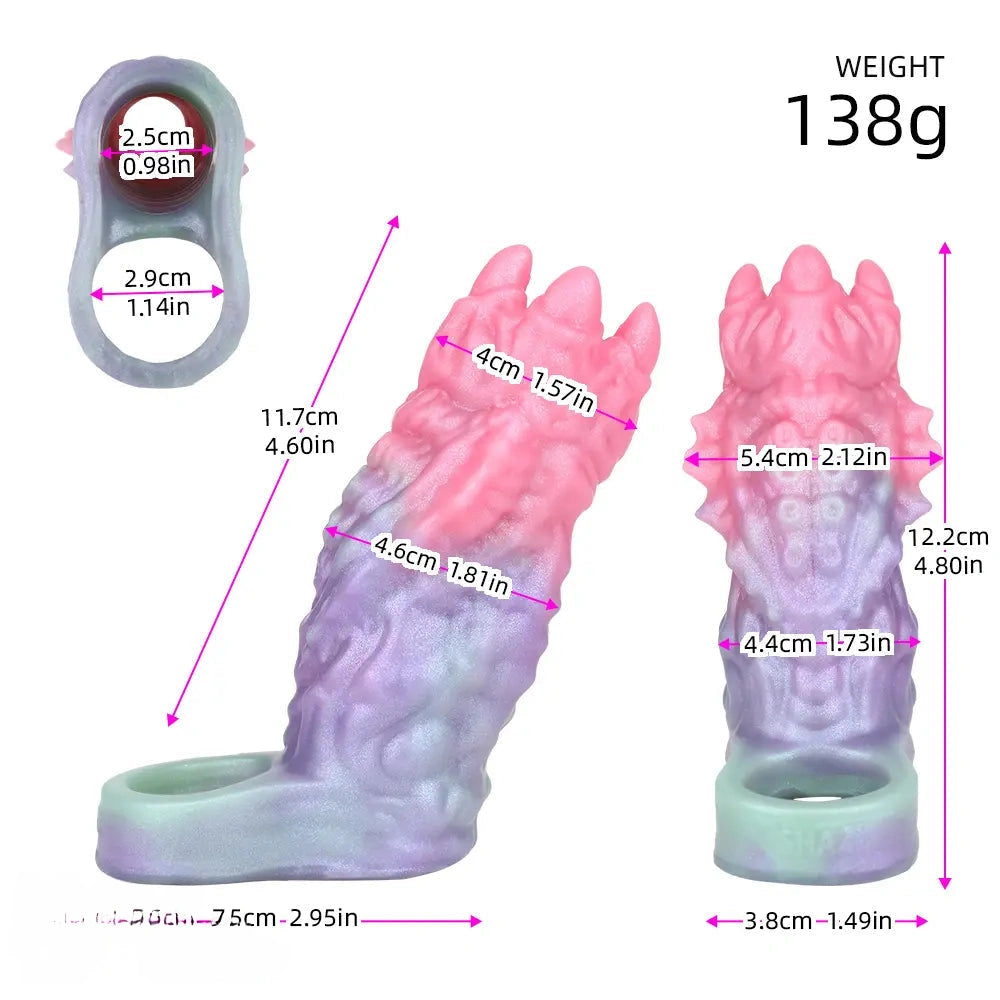 4.8in Illusion Bloom SHAZ-3014 Fantasy Hollow Dildo Sleeve For Extension