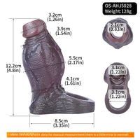 4.8in Platinum Silicone Real Lifelike Skin Dildo Sleeve Soft Male Penis Sleeve