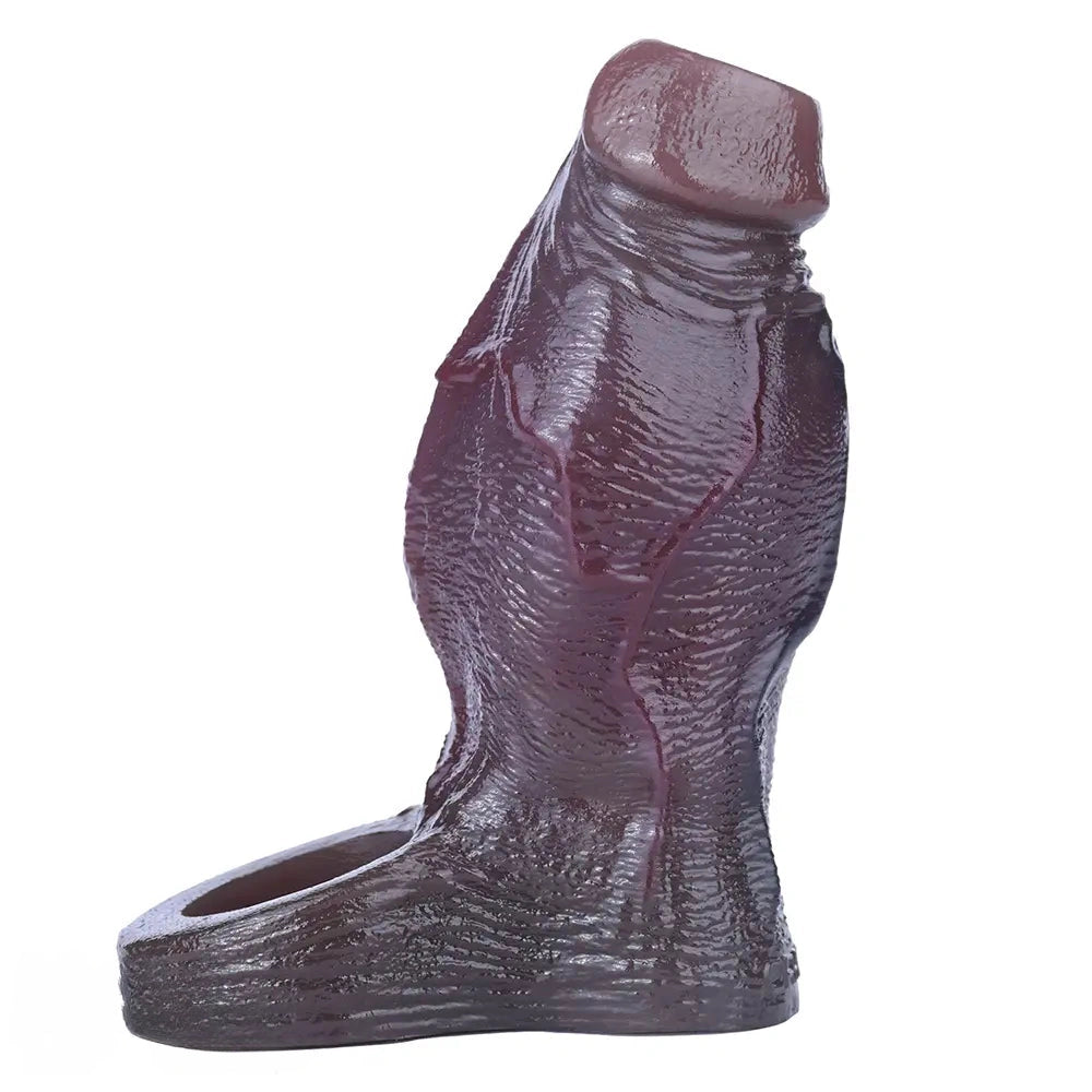 4.8in Platinum Silicone Real Lifelike Skin Dildo Sleeve Soft Male Penis Sleeve