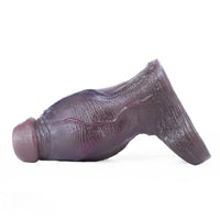 4.8in Platinum Silicone Real Lifelike Skin Dildo Sleeve Soft Male Penis Sleeve