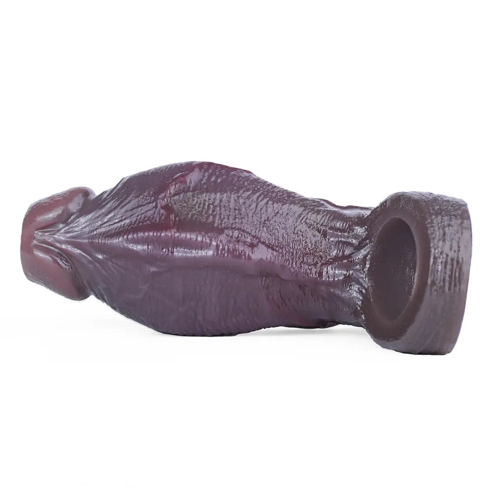 4.8in Platinum Silicone Real Lifelike Skin Dildo Sleeve Soft Male Penis Sleeve