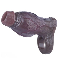 4.8in Platinum Silicone Real Lifelike Skin Dildo Sleeve Soft Male Penis Sleeve