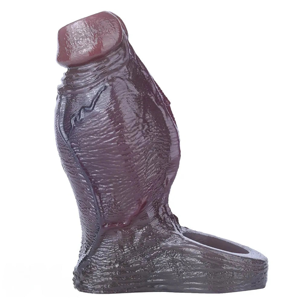 4.8in Platinum Silicone Real Lifelike Skin Dildo Sleeve Soft Male Penis Sleeve