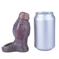 4.8in Platinum Silicone Real Lifelike Skin Dildo Sleeve Soft Male Penis Sleeve