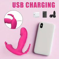4.8in Small App Controlled Wearable Vibrating Tapping Dildo Vibrator
