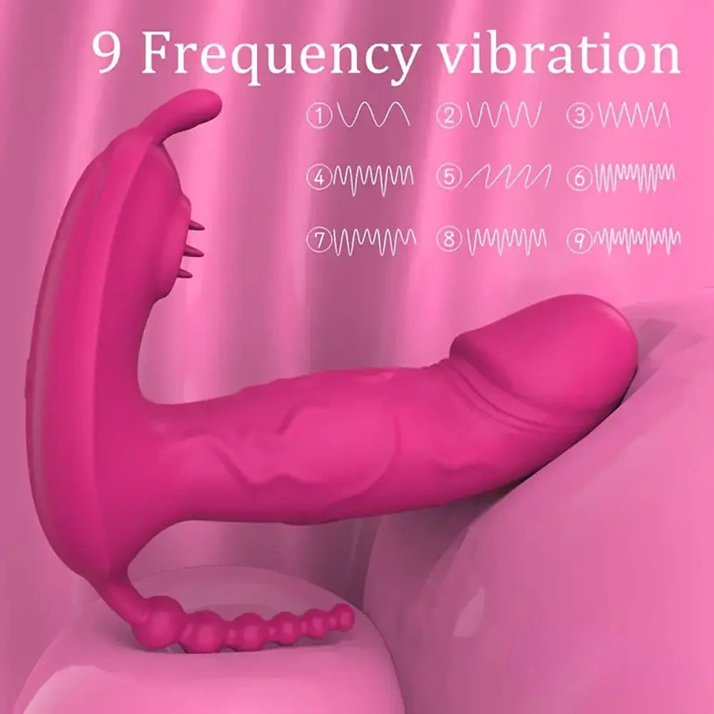 4.8in Small App Controlled Wearable Vibrating Tapping Dildo Vibrator