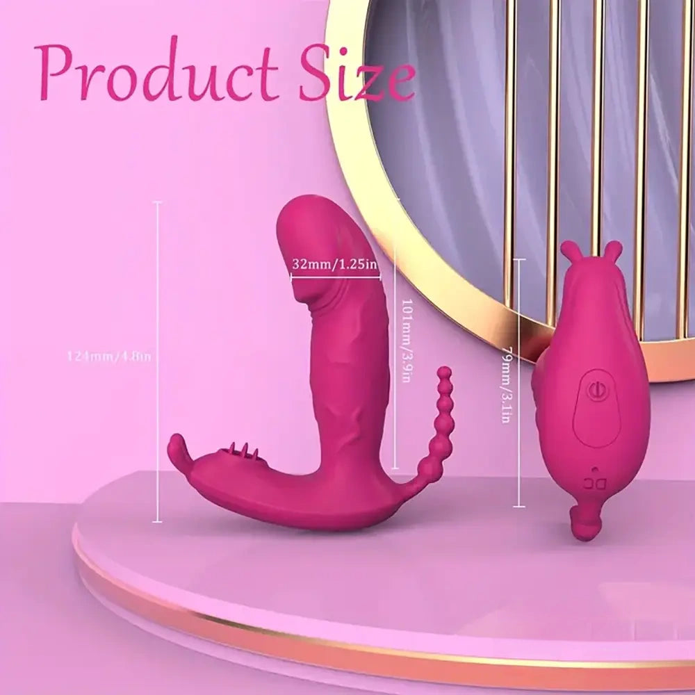4.8in Small App Controlled Wearable Vibrating Tapping Dildo Vibrator