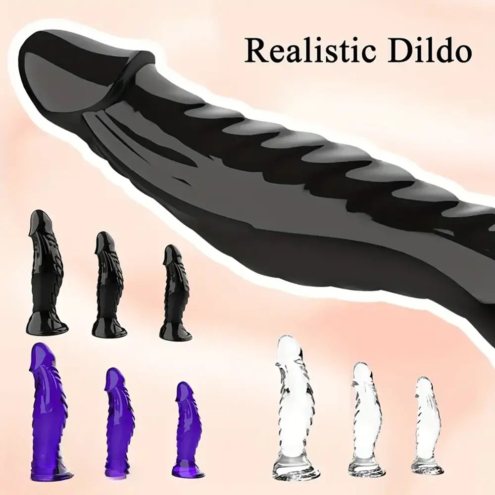 4.92in 5.51in 6.69in Realistic Anal Female Male Dildo For Anal Play