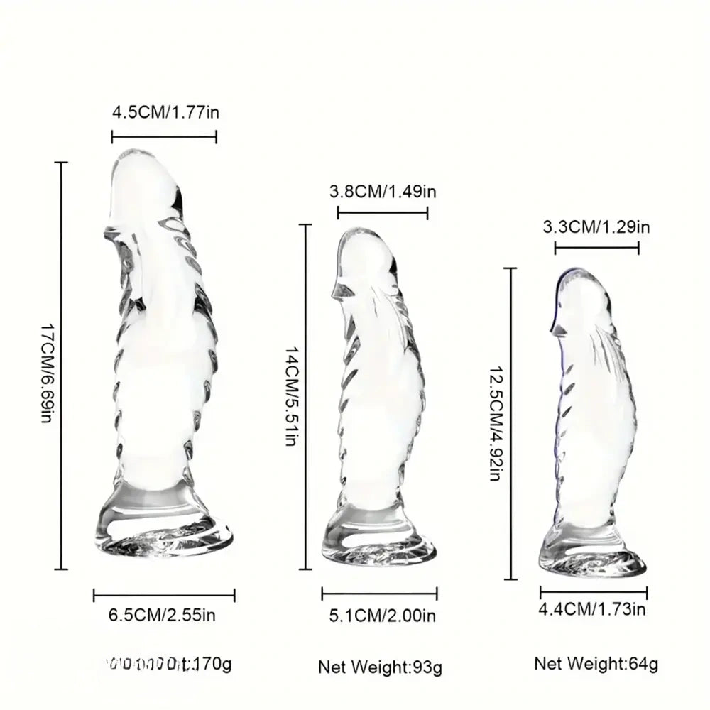 4.92in 5.51in 6.69in Realistic Anal Female Male Dildo For Anal Play