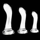 4.92in 5.7in 6.49in Soft Clear Curved Small Anal Plug G Spot Dildo