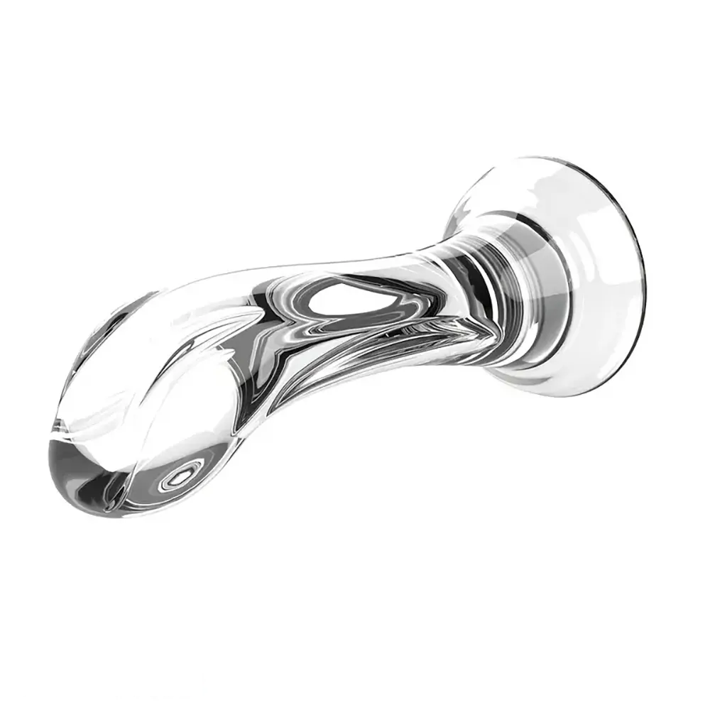 4.92in 5.7in 6.49in Soft Clear Curved Small Anal Plug G Spot Dildo