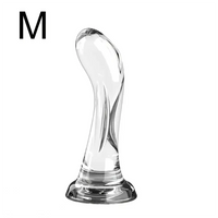 4.92in 5.7in 6.49in Soft Clear Curved Small Anal Plug G Spot Dildo