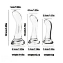 4.92in 5.7in 6.49in Soft Clear Curved Small Anal Plug G Spot Dildo