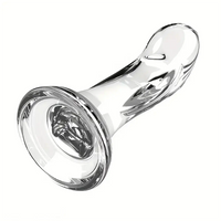 4.92in 5.7in 6.49in Soft Clear Curved Small Anal Plug G Spot Dildo