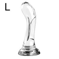 4.92in 5.7in 6.49in Soft Clear Curved Small Anal Plug G Spot Dildo
