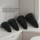 4.92in 5.7in 6.69in 7.48in Black Silicone Screws Anal Dilator Dildo