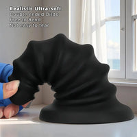 4.92in 5.7in 6.69in 7.48in Black Silicone Screws Anal Dilator Dildo