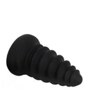 4.92in 5.7in 6.69in 7.48in Black Silicone Screws Anal Dilator Dildo