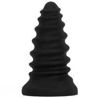 4.92in 5.7in 6.69in 7.48in Black Silicone Screws Anal Dilator Dildo