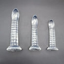 4.92in 5.7in 6.88in Transparent Thread Simulation Penis Crystal Cock Dildo