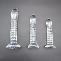 4.92in 5.7in 6.88in Transparent Thread Simulation Penis Crystal Cock Dildo