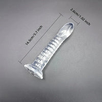 4.92in 5.7in 6.88in Transparent Thread Simulation Penis Crystal Cock Dildo