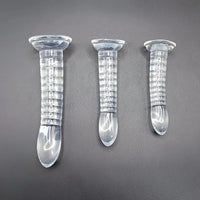 4.92in 5.7in 6.88in Transparent Thread Simulation Penis Crystal Cock Dildo