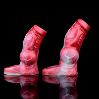 4.92in 5.83in Silicone Soft Dildo Sleeve Dog Animal Knotted Penis Extender