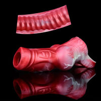 4.92in 5.83in Silicone Soft Dildo Sleeve Dog Animal Knotted Penis Extender