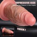 4.92in 5.9in 6.69in 8.07in 9.05in Real Thick Dual Density Silicone Anal Dildo