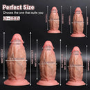 4.92in 5.9in 6.69in 8.07in 9.05in Real Thick Dual Density Silicone Anal Dildo