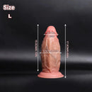 4.92in 5.9in 6.69in 8.07in 9.05in Real Thick Dual Density Silicone Anal Dildo