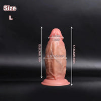 4.92in 5.9in 6.69in 8.07in 9.05in Real Thick Dual Density Silicone Anal Dildo