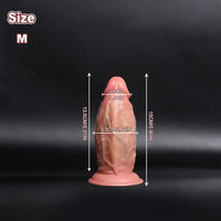 4.92in 5.9in 6.69in 8.07in 9.05in Real Thick Dual Density Silicone Anal Dildo