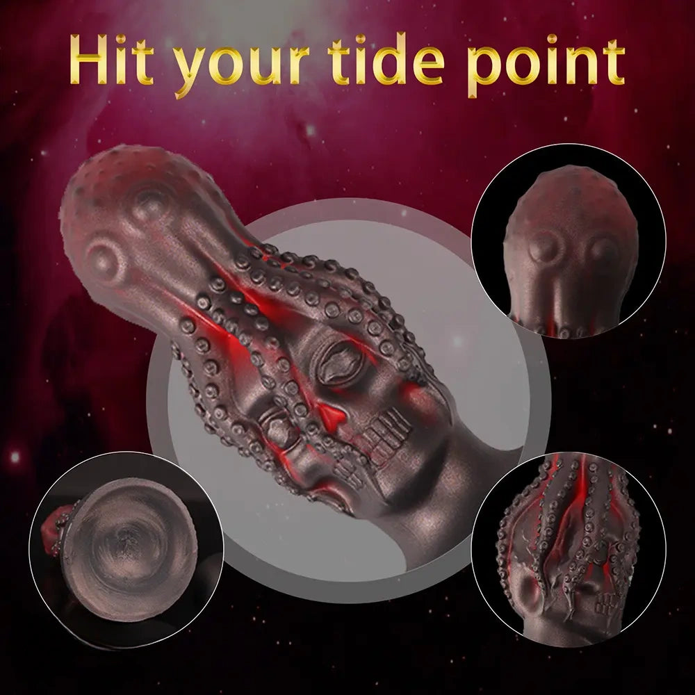 4.92in 5.9in 7.1in 8.07in Octopus Monster Fantasy Silicone Dildo