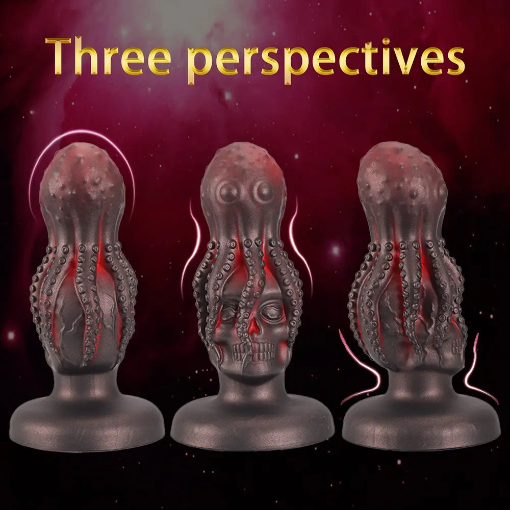 4.92in 5.9in 7.1in 8.07in Octopus Monster Fantasy Silicone Dildo