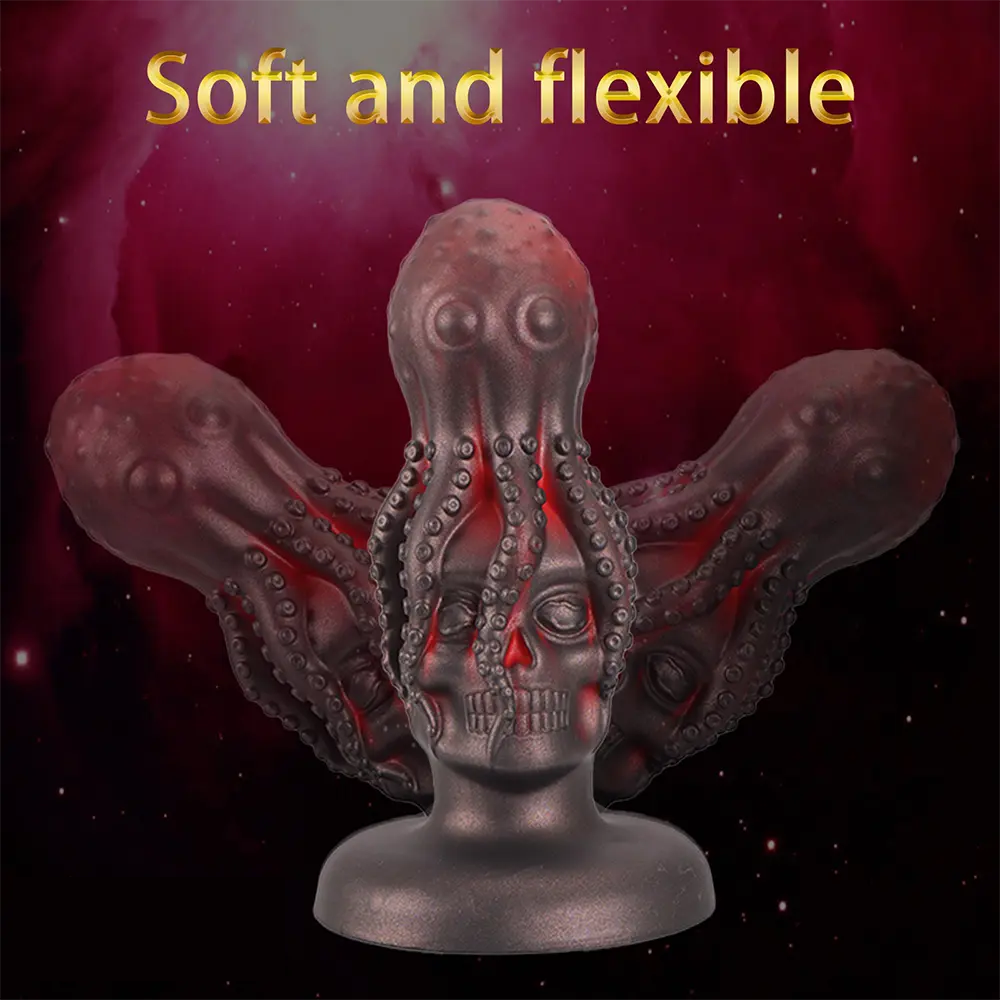 4.92in 5.9in 7.1in 8.07in Octopus Monster Fantasy Silicone Dildo